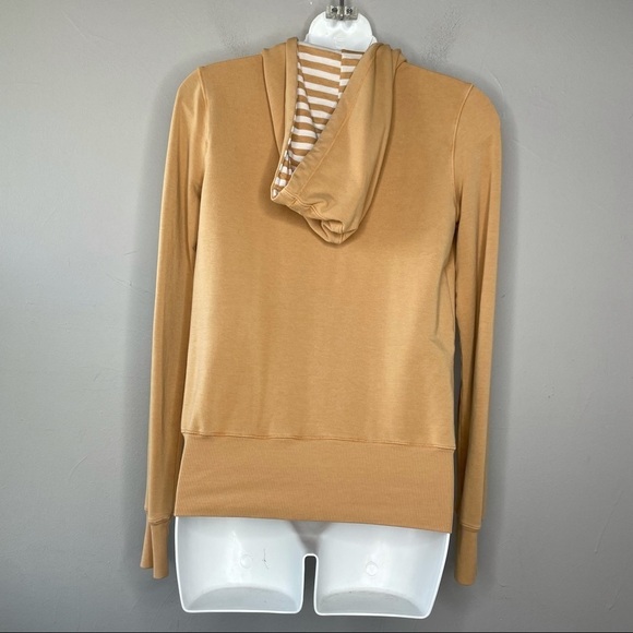 SPLENDID Tan Zip Up Hoodie Jacket - Picture 4 of 7